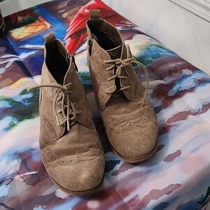 Michael Michael Kors Addyson Lace Up Ankle Boots Suede 8.5